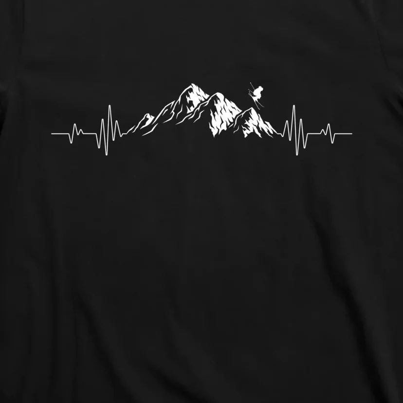 Freeski Heartbeat CrossCountry Alpine Ski Apres Ski Fun Gift T-Shirt