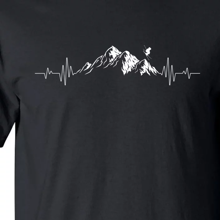 Freeski Heartbeat CrossCountry Alpine Ski Apres Ski Fun Gift Tall T-Shirt