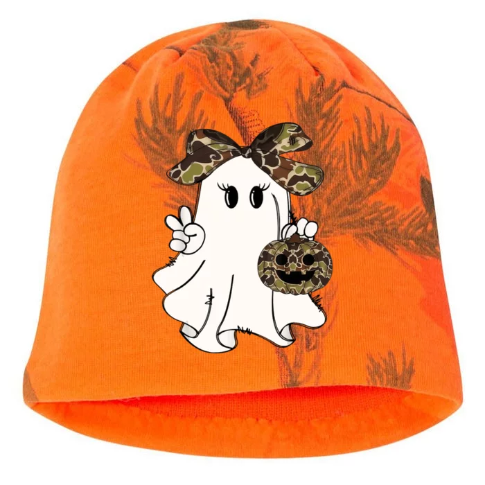 Funny Halloween Camouflage Camo Ghost Hello Hunting Season Kati - Camo Knit Beanie