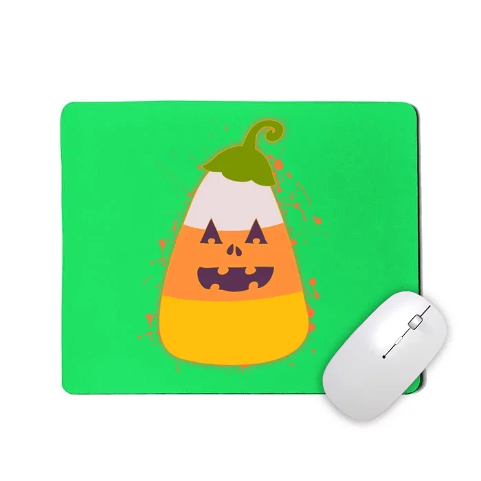 Funny Halloween Candy Corn Pumpkin Mousepad