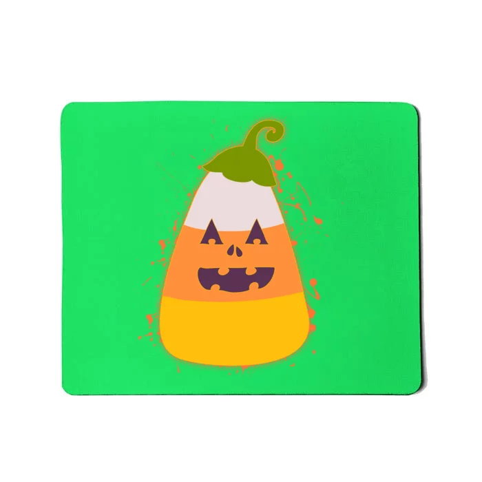 Funny Halloween Candy Corn Pumpkin Mousepad