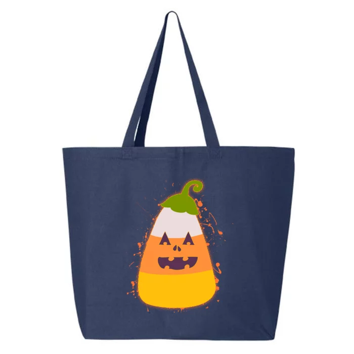 Funny Halloween Candy Corn Pumpkin 25L Jumbo Tote