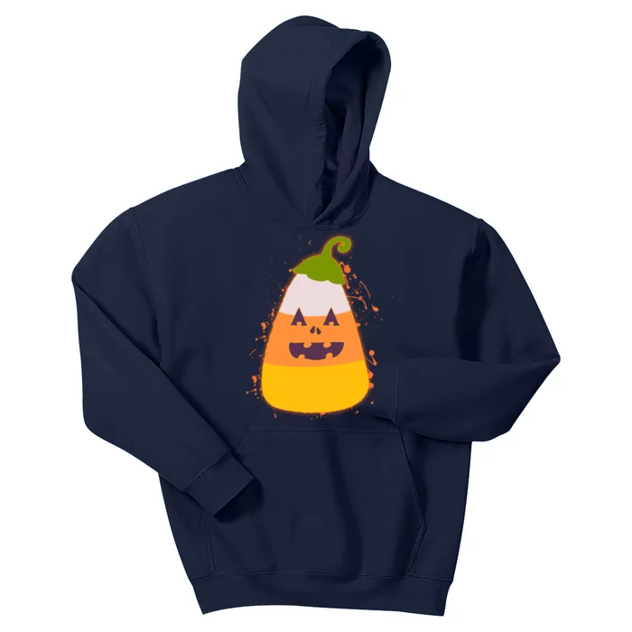 Funny Halloween Candy Corn Pumpkin Kids Hoodie