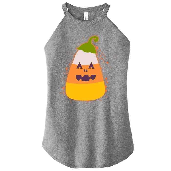 Funny Halloween Candy Corn Pumpkin Women’s Perfect Tri Rocker Tank