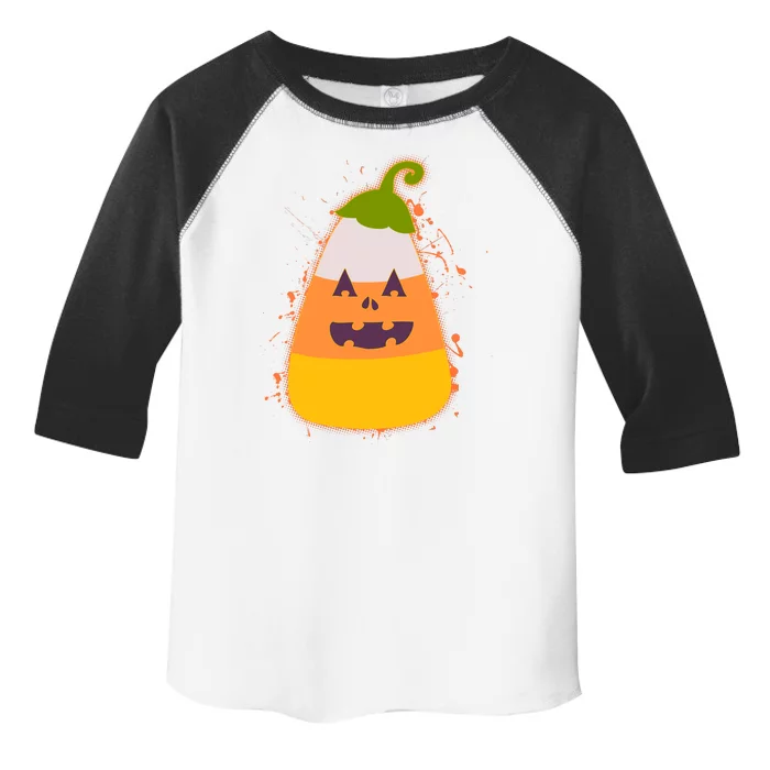 Funny Halloween Candy Corn Pumpkin Toddler Fine Jersey T-Shirt