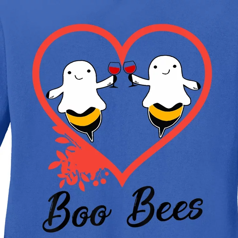 Funny Halloween Cute Gift Boo Bees Gift Ladies Long Sleeve Shirt