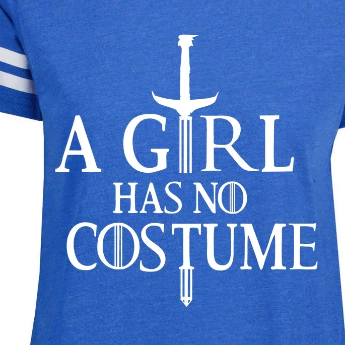 Funny Halloween, Cute Halloween, A Girl Has No Costume Enza Ladies Jersey Football T-Shirt