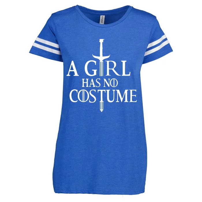 Funny Halloween, Cute Halloween, A Girl Has No Costume Enza Ladies Jersey Football T-Shirt