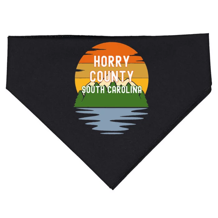 From Horry County South Carolina Vintage Sunset USA-Made Doggie Bandana