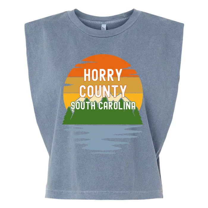 From Horry County South Carolina Vintage Sunset Garment-Dyed Women's Muscle Tee