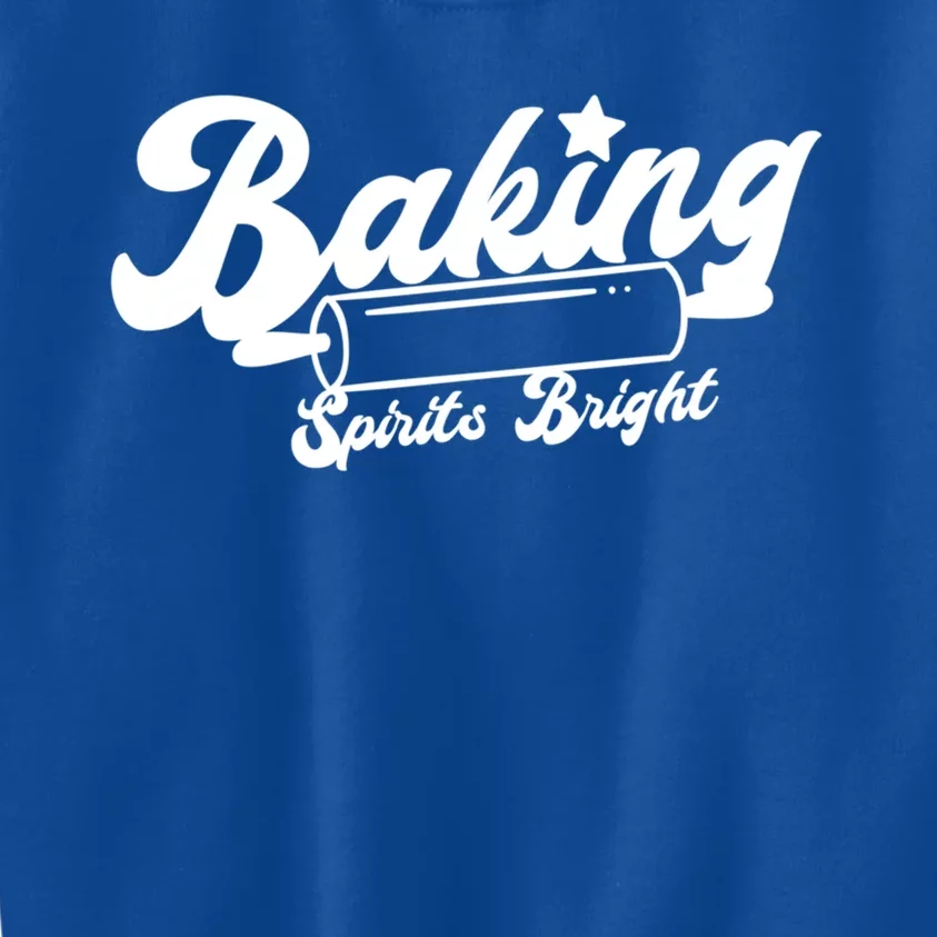 Funny Holiday Christmas Cookie Baking Spirits Bright Gift Kids Sweatshirt