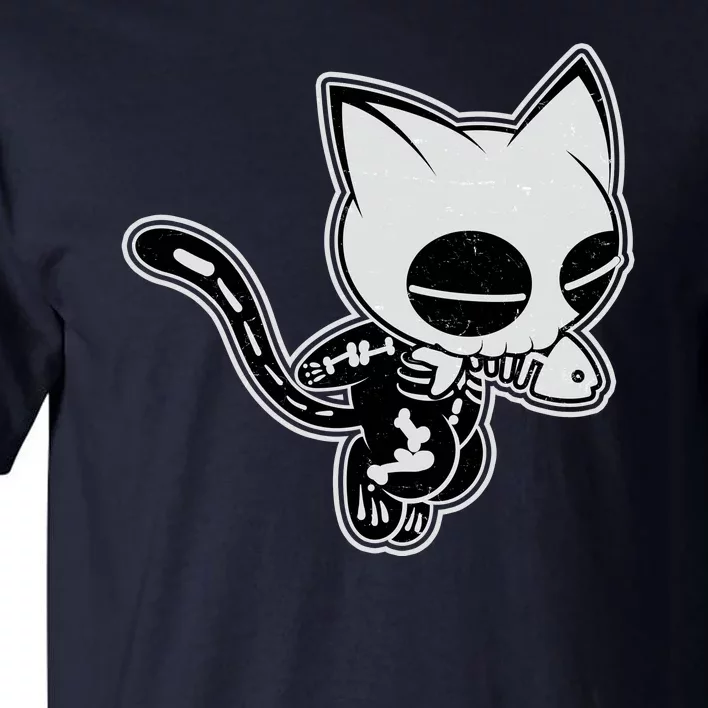 Funny Halloween Cute Ghost Skelekat Tall T-Shirt