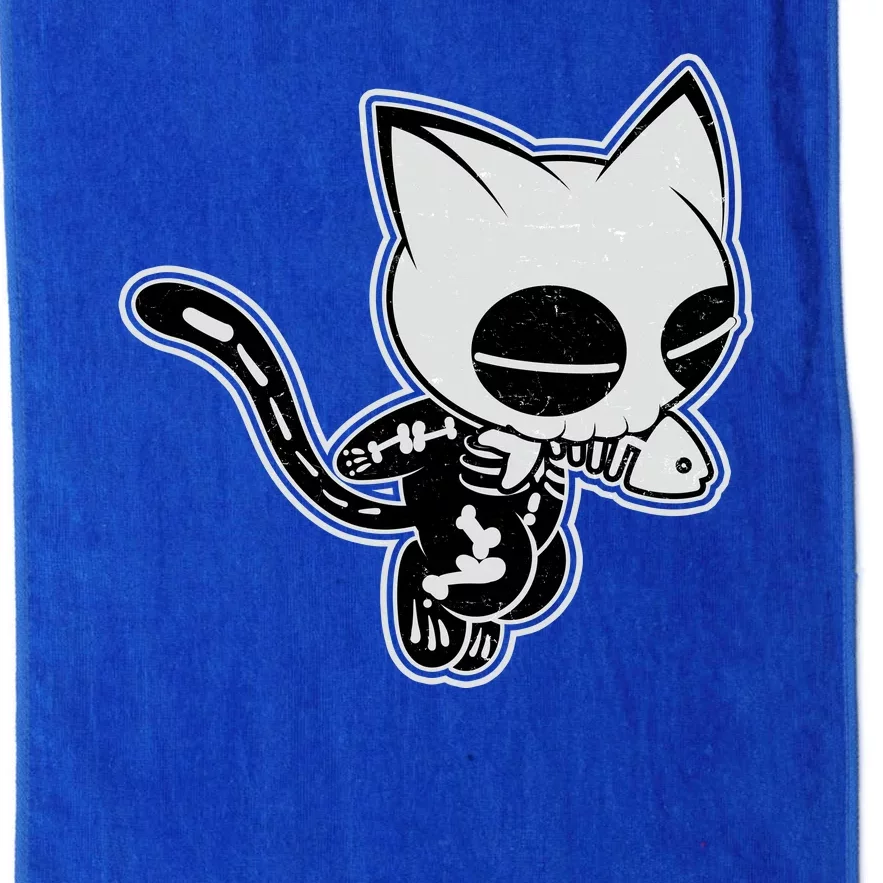 Funny Halloween Cute Ghost Skelekat Platinum Collection Golf Towel