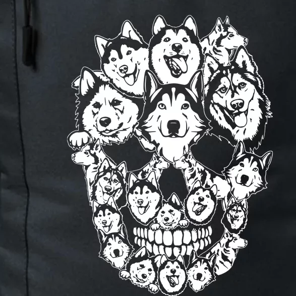 Funny Halloween Costume Skull Siberian Husky Dog Lover Daily Commute Backpack