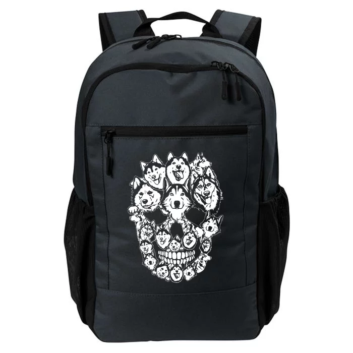 Funny Halloween Costume Skull Siberian Husky Dog Lover Daily Commute Backpack