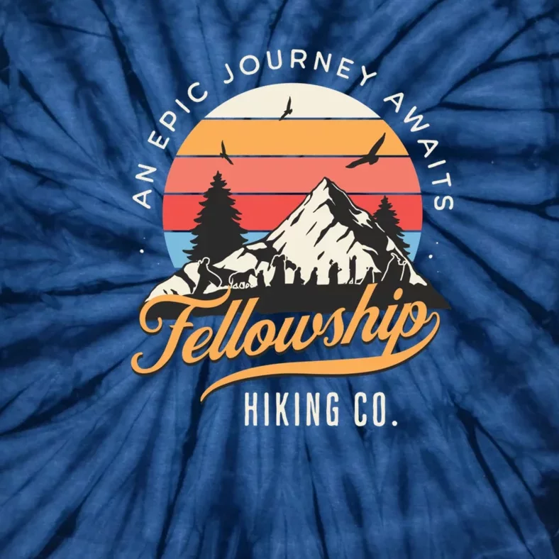 Fellowship Hiking Co An Epic Journey Awaits Black Fantasy Tie-Dye T-Shirt