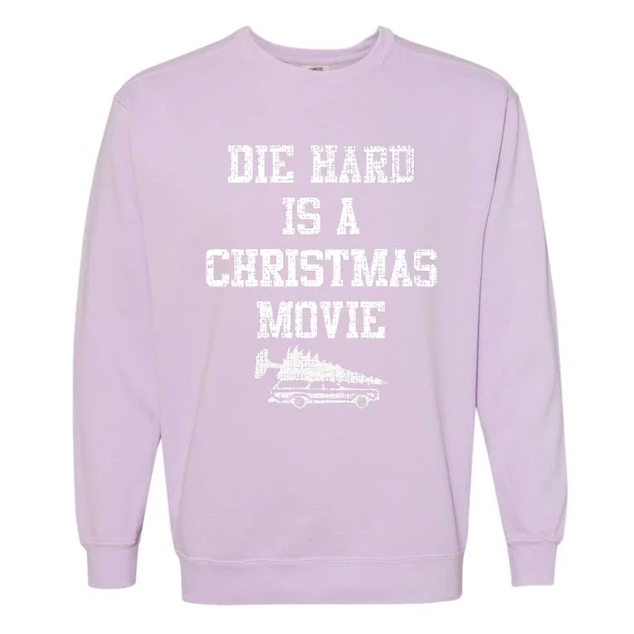 Funny Hard Chrismtas Movie Vintage Retro Garment-Dyed Sweatshirt