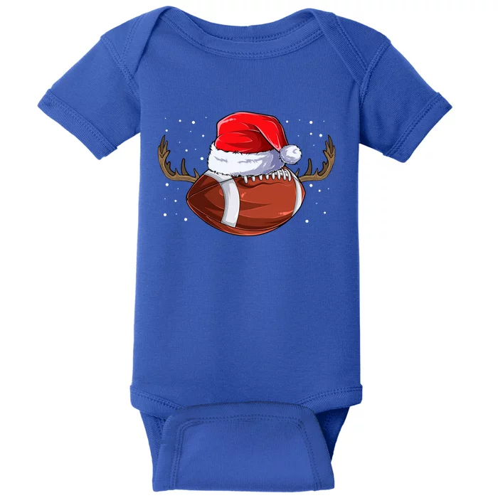 Funny Holiday Cool Gift Christmas Football Reindeer Cute Gift Baby Bodysuit