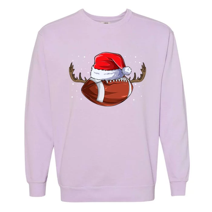 Funny Holiday Cool Gift Christmas Football Reindeer Cute Gift Garment-Dyed Sweatshirt