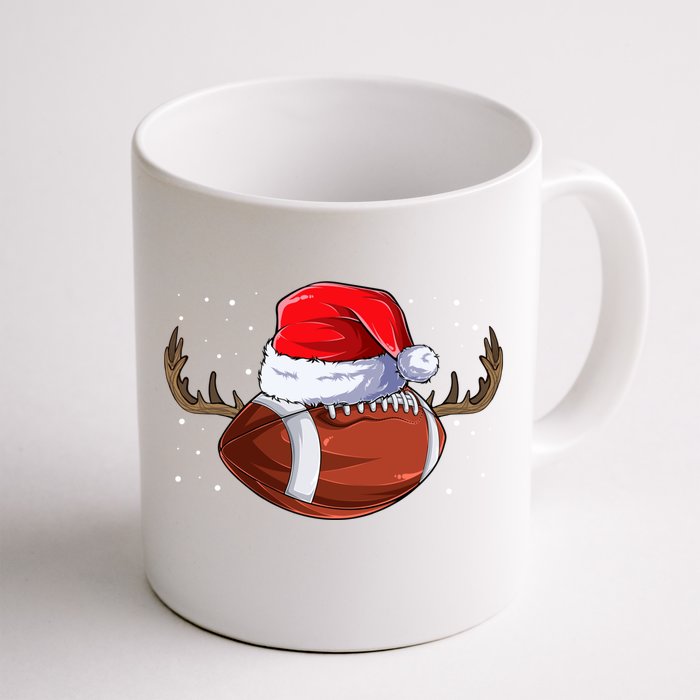 Funny Holiday Cool Gift Christmas Football Reindeer Cute Gift Front & Back Coffee Mug