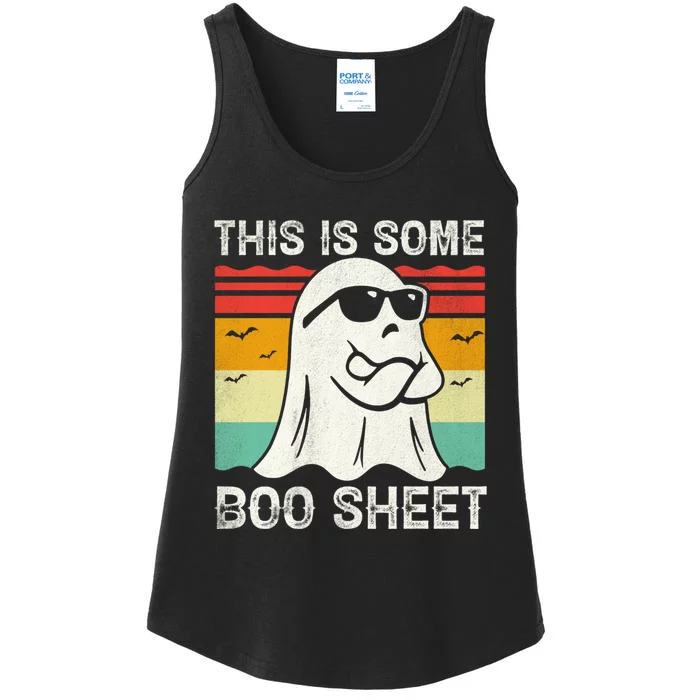 Funny Halloween Cool Boo Ghost Costume This Is Some Boo Sheet Ladies Essential Tank