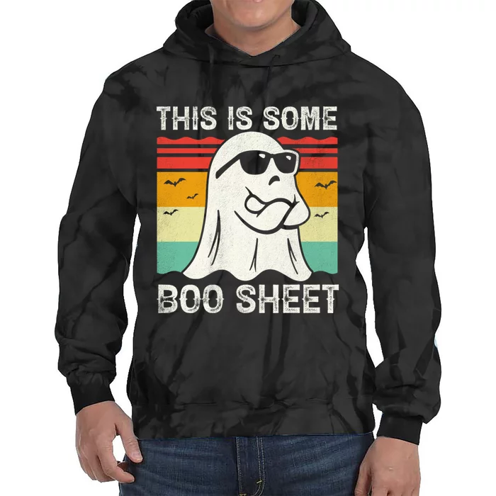 Funny Halloween Cool Boo Ghost Costume This Is Some Boo Sheet Tie Dye Hoodie