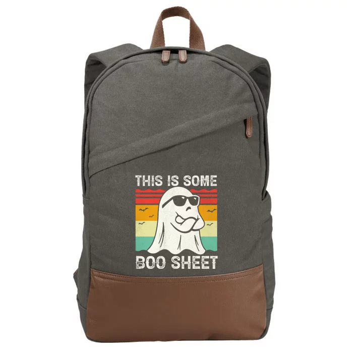 Funny Halloween Cool Boo Ghost Costume This Is Some Boo Sheet Cotton Canvas Backpack