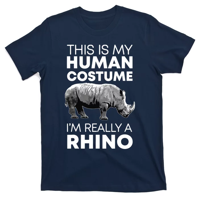 Funny Human Costume Rhino Vintage Rhinoceros Love T-Shirt