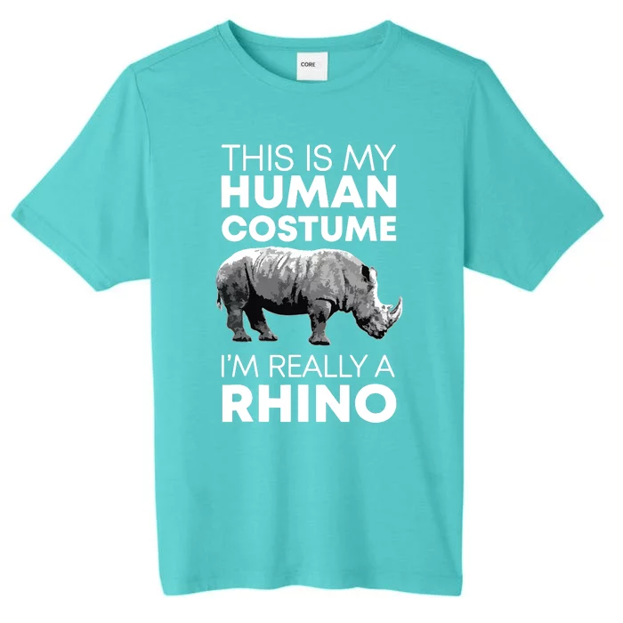 Funny Human Costume Rhino Vintage Rhinoceros Love ChromaSoft Performance T-Shirt