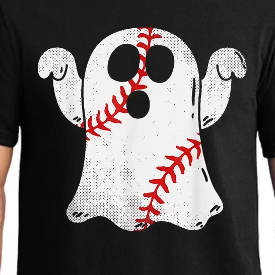 Funny Halloween Costume Baseball Ghost Baseball Lover Pajama Set