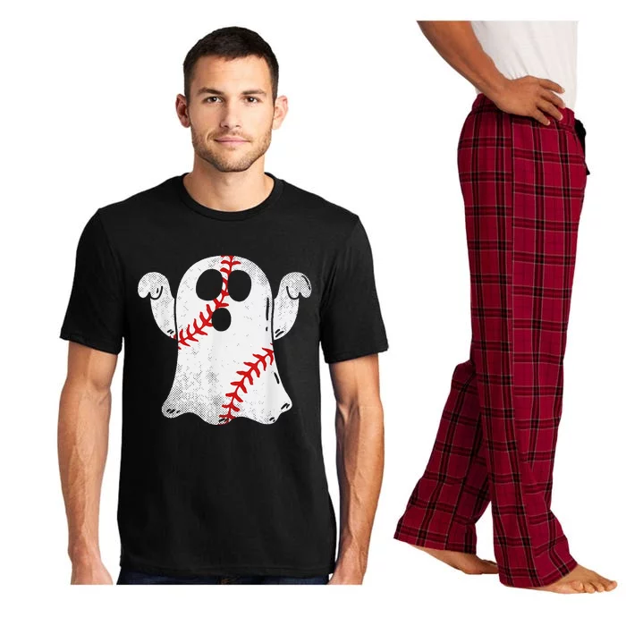 Funny Halloween Costume Baseball Ghost Baseball Lover Pajama Set