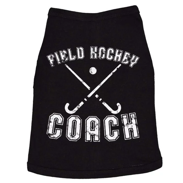 Field Hockey Coach Gifts Distressed Field Hockey Coach Doggie Tank