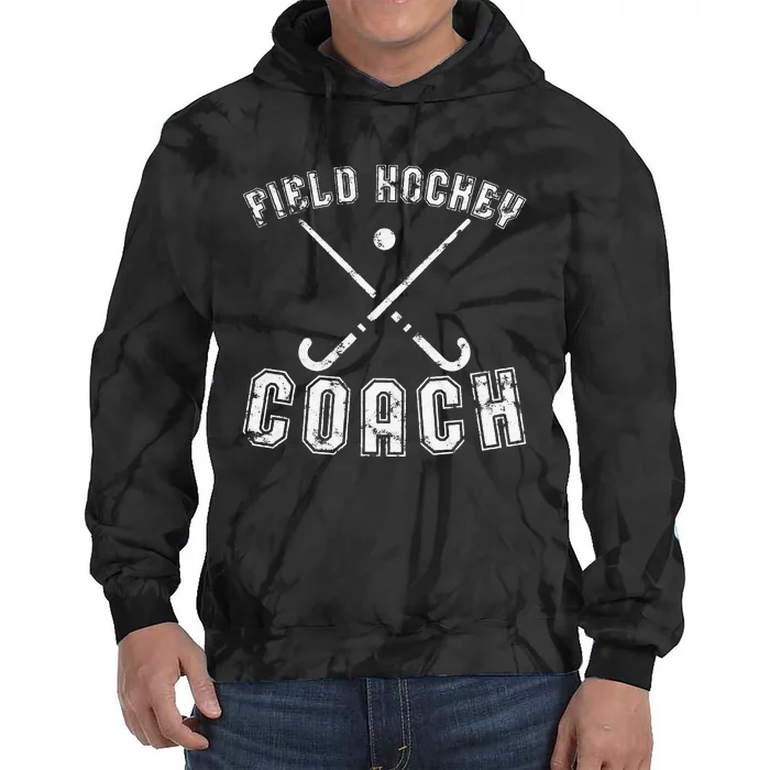 Field Hockey Coach Gifts Distressed Field Hockey Coach Tie Dye Hoodie