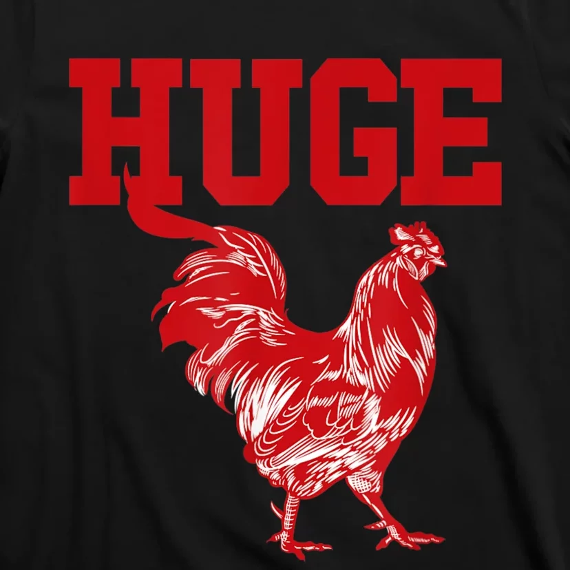 Funny Huge Cock Mens Rooster Graphic T-Shirt