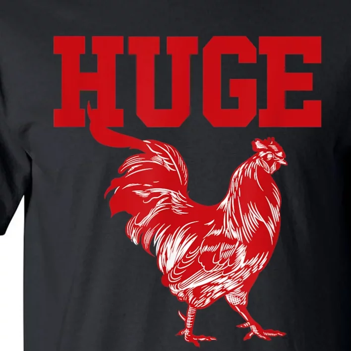 Funny Huge Cock Mens Rooster Graphic Tall T-Shirt