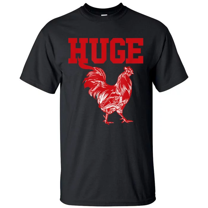 Funny Huge Cock Mens Rooster Graphic Tall T-Shirt