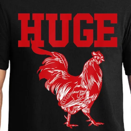 Funny Huge Cock Mens Rooster Graphic Pajama Set