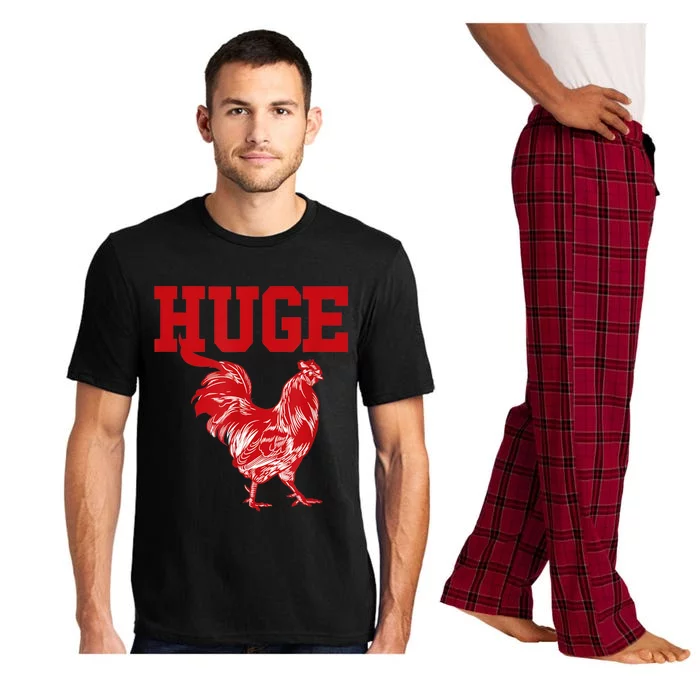 Funny Huge Cock Mens Rooster Graphic Pajama Set