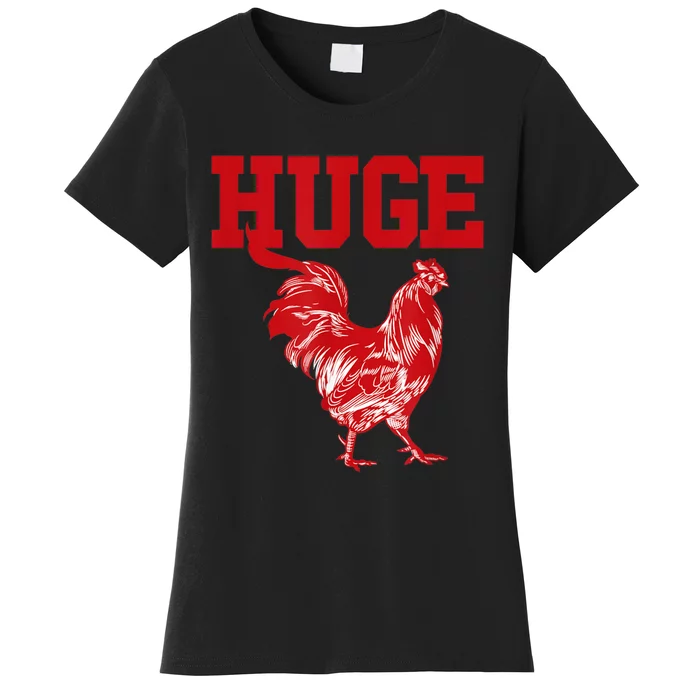 Funny Huge Cock Mens Rooster Graphic Women's T-Shirt