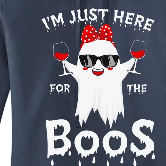 Funny Halloween Costum Im Just Here For The Boos Ghost Beer Cool Gift Women's Pullover Hoodie