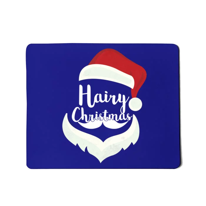 Funny Hairy Christmas Santa Hat Merry Holiday Beard Dad Gift Great Gift Mousepad