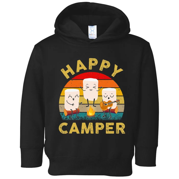 Funny Happy Cute Marshmallow Camper Bonfire Toddler Hoodie