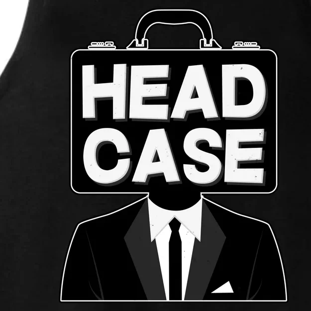 Funny Head Case Man Ladies Tri-Blend Wicking Tank