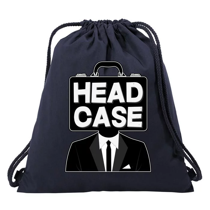 Funny Head Case Man Drawstring Bag