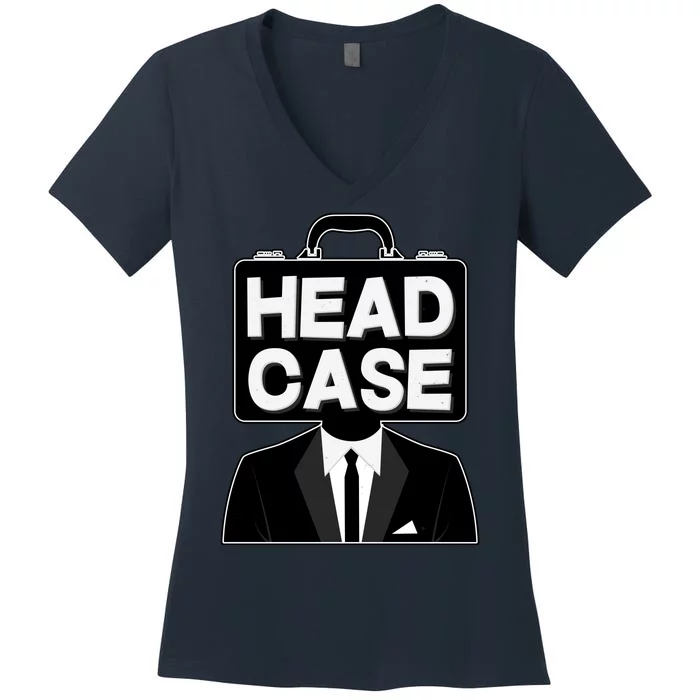 Funny Head Case Man Women's V-Neck T-Shirt