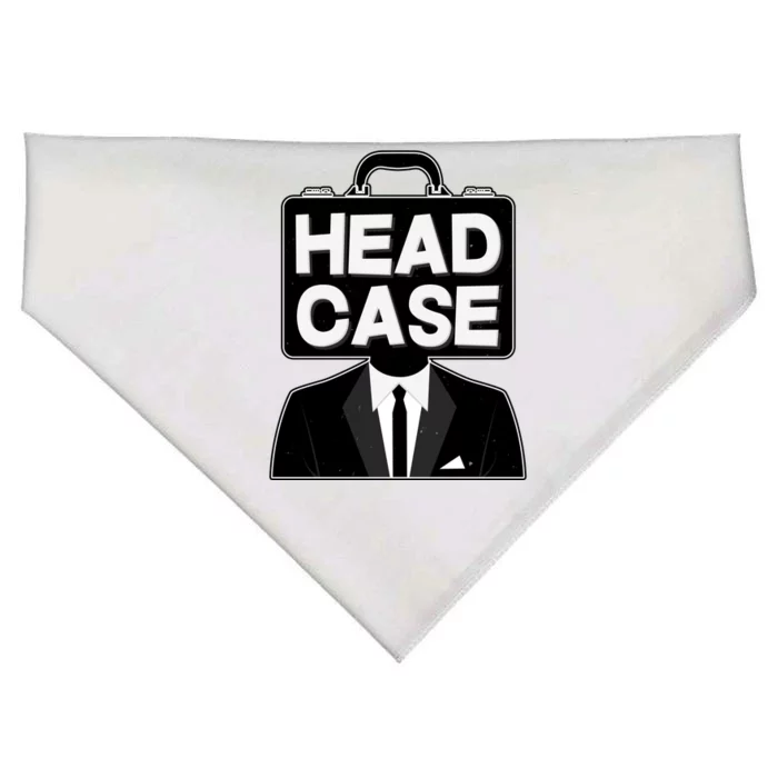 Funny Head Case Man USA-Made Doggie Bandana