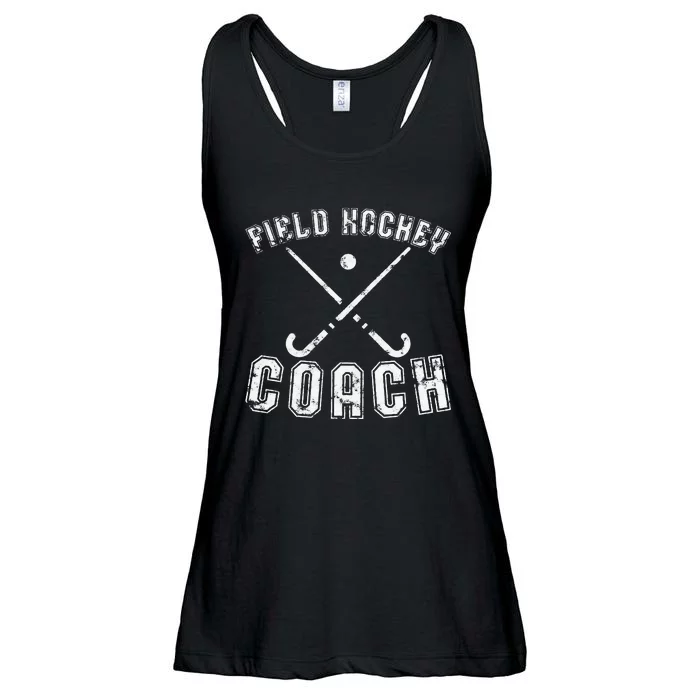 Field Hockey Coach Gifts Distressed Field Hockey Coach Ladies Essential Flowy Tank