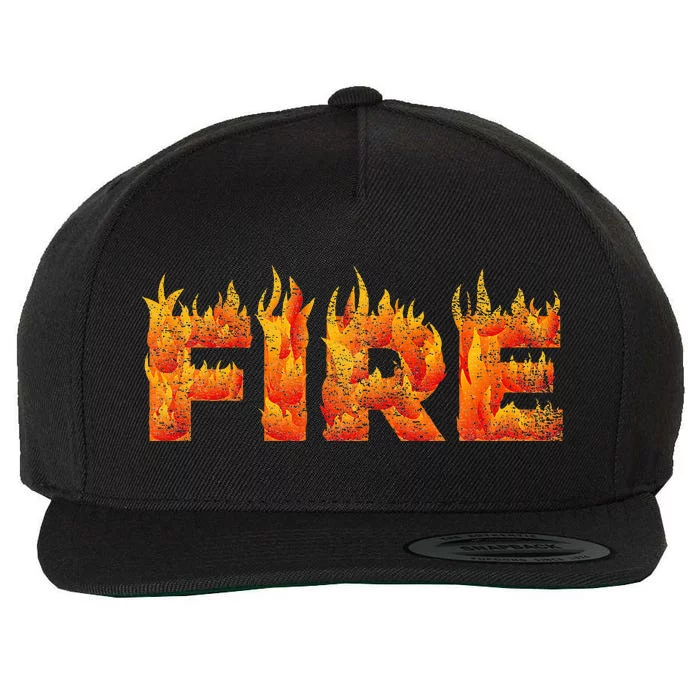 FIRE HALLOWEEN COSTUME FIRE AND ICE MATCHING COUPLES Wool Snapback Cap