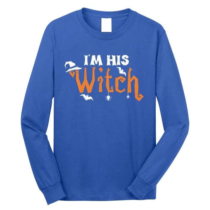 Funny Halloween Couple: Im His Witch Gift Long Sleeve Shirt