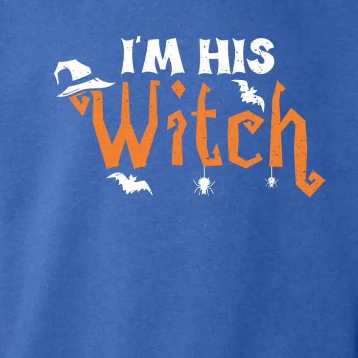 Funny Halloween Couple: Im His Witch Gift Toddler Hoodie